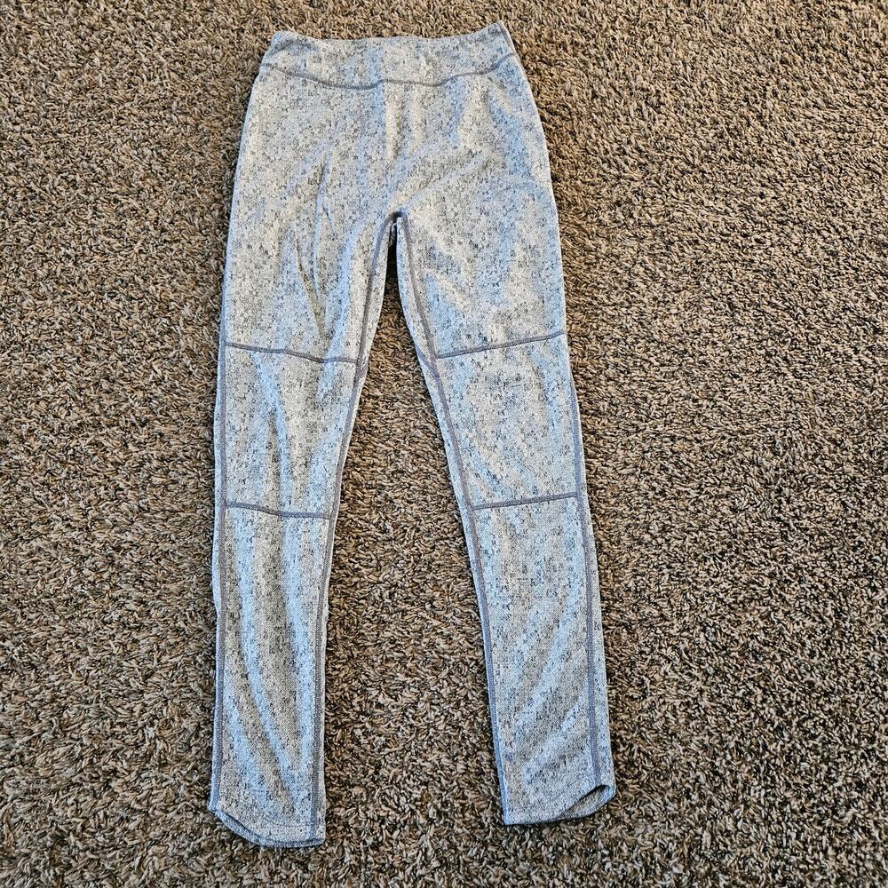 Gymshark Women's Dry Fleur Texture Leggings Gray High Waisted Athletic  Large